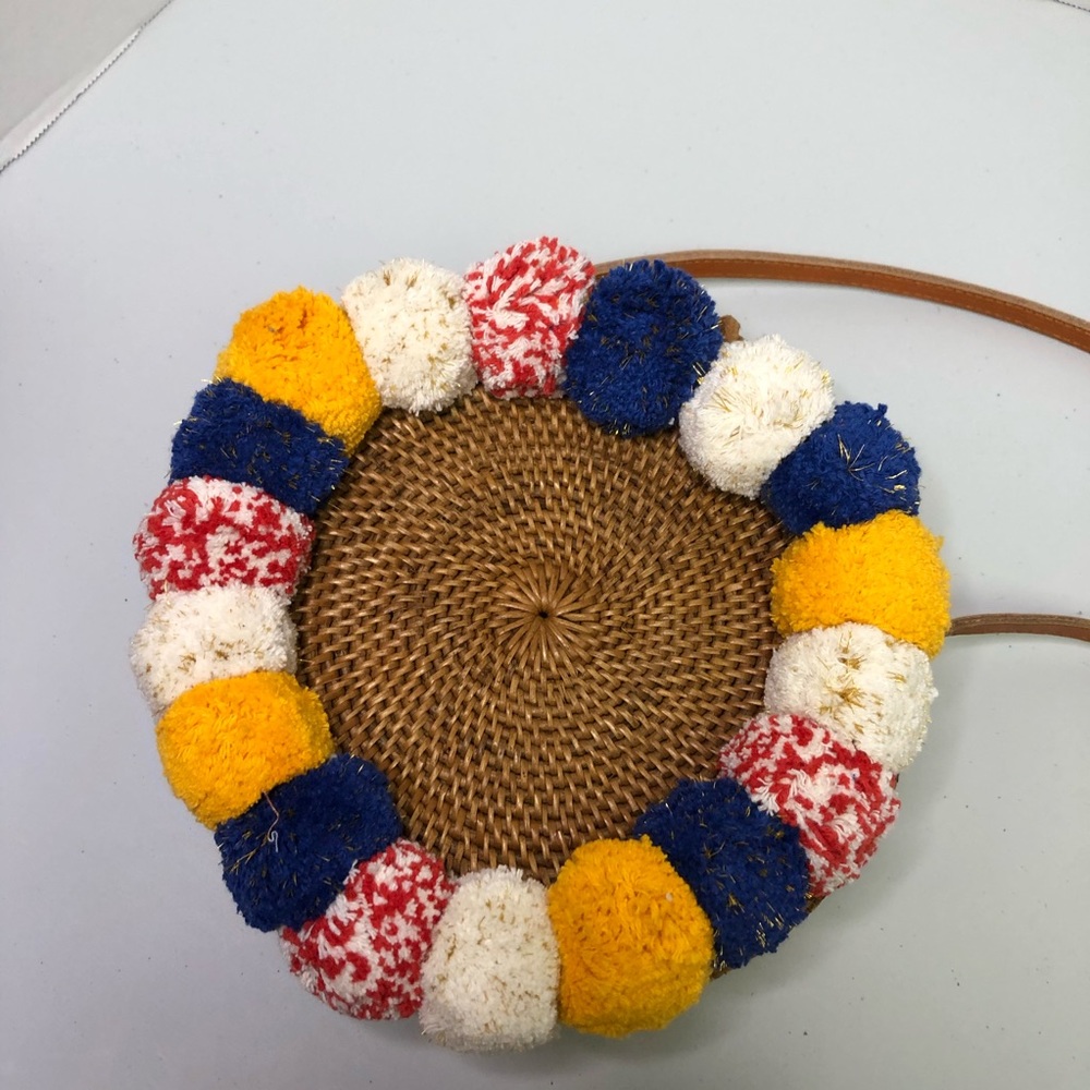 Cleobella Pom Pom Williamsburg Crossbody Basket Bag - Picture 3 of 10
